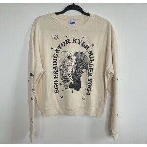 Kyle Miller Yoga Ego Eradicator Cropped Soft Sweatshirt LA Made Gothic Sz S NEW